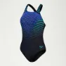 Speedo Digital Placement Medalist Baddräkt female, Black / chroma blue / aquarium / miami lilac