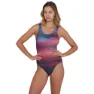 Speedo Digital Placement U-back Baddräkt female, True navy / sky blue / lava red / orange fizz / mango / maro