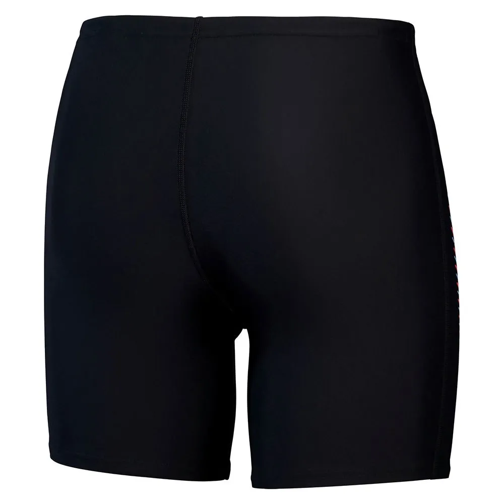 Speedo Duo Logo Print Mid Jammer male, Black / mandarin peel / dark teal