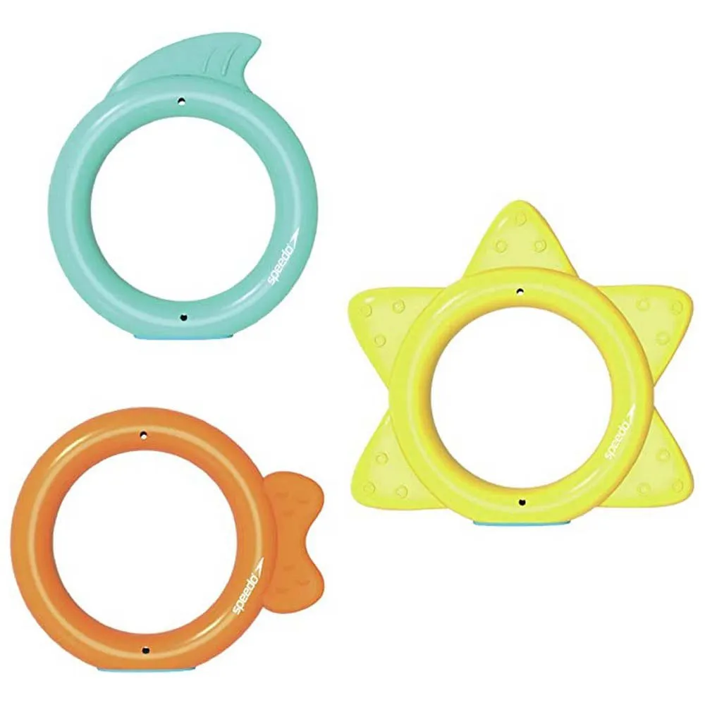 Speedo Dykringar unisex, Blue / yellow / orange, One Size