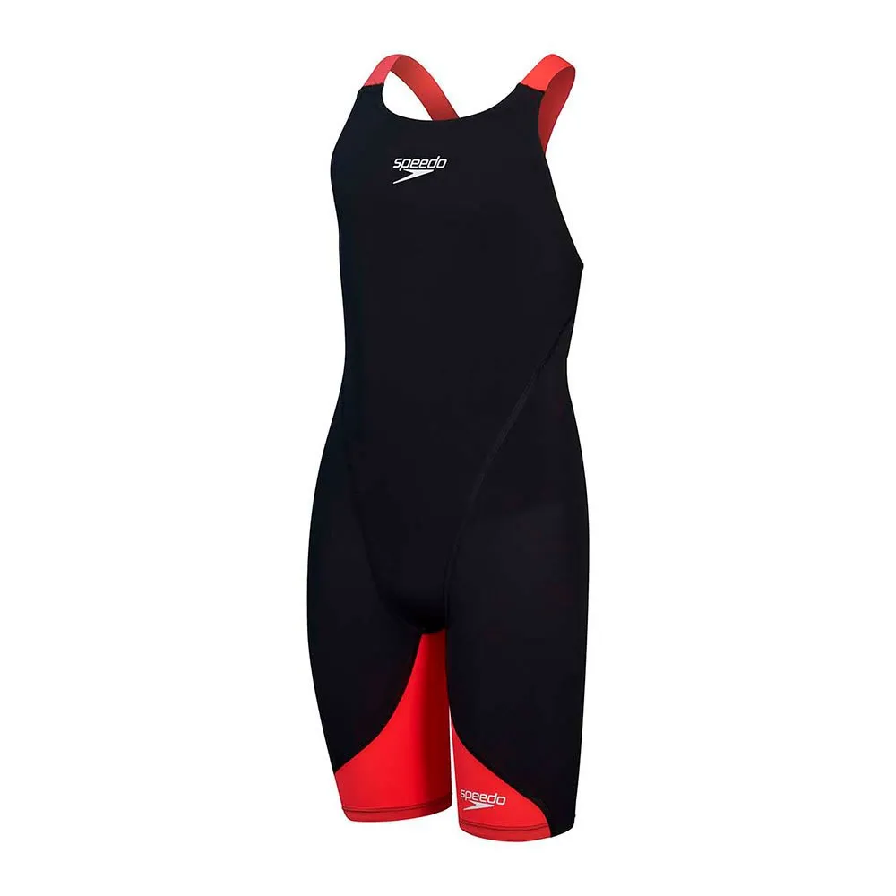 Speedo Fastskin Lzr Ignite Kneeskin Tävlingsswimsuit female, Black / flame red, 7-8Y Speedo Fastskin Lzr Ignite Kneeskin Tävlingsswimsuit female, Black / flame red, 7-8Y
