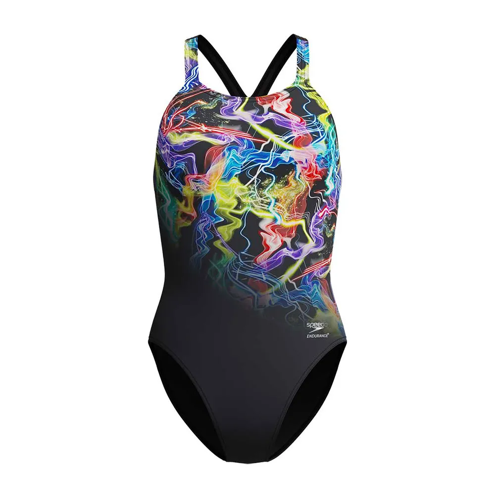 Speedo Fl Placement Printed Powerback Baddräkt female