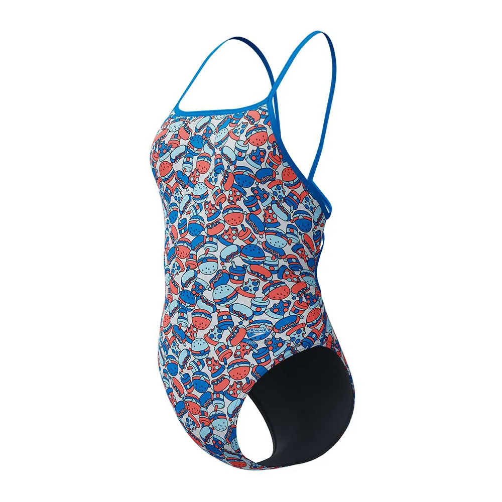 Speedo Fl Printed Web Back Baddräkt female Speedo Fl Printed Web Back Baddräkt female
