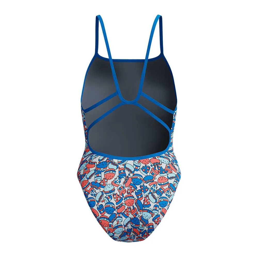 Speedo Fl Printed Web Back Baddräkt female Speedo Fl Printed Web Back Baddräkt female