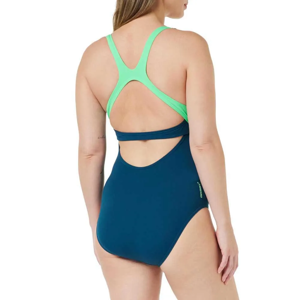 Speedo Flex Band With Integrated Swim Bra Baddräkt female, Dark teal / harlequin green, BD Speedo Flex Band With Integrated Swim Bra Baddräkt female, Dark teal / harlequin green, BD