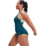 Speedo Flex Band With Integrated Swim Bra Baddräkt female, Dark teal / harlequin green, BD