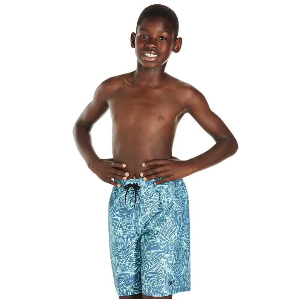 Speedo Forestfield Printed Leisure 17´´ Simshorts male, Stellar / turquoise, 8-9Y