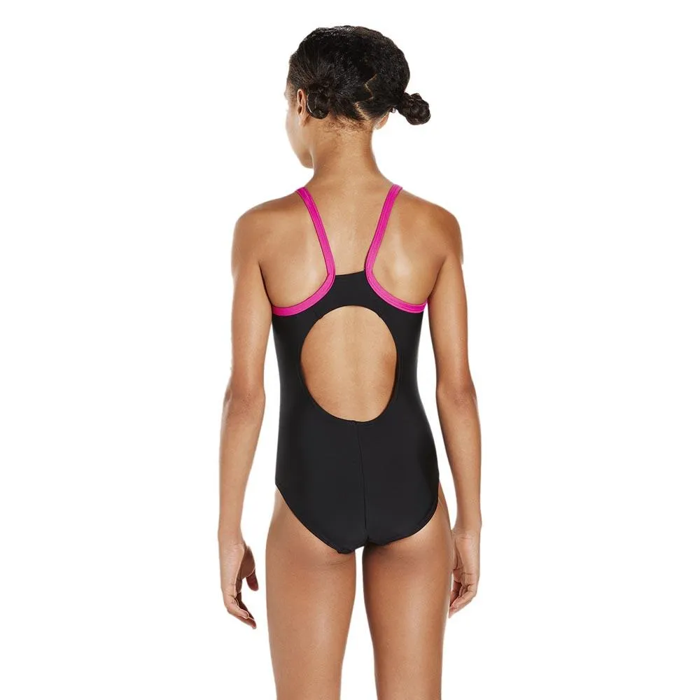 Speedo Gala Logo Muscleback Baddräkt female, Black / electric pink, 15-16Y Speedo Gala Logo Muscleback Baddräkt female, Black / electric pink, 15-16Y