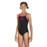 Speedo Gala Logo Muscleback Baddräkt female, Black / electric pink, 15-16Y