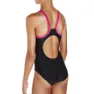 Speedo Gala Logo Muscleback Baddräkt female, Black / electric pink, 15-16Y