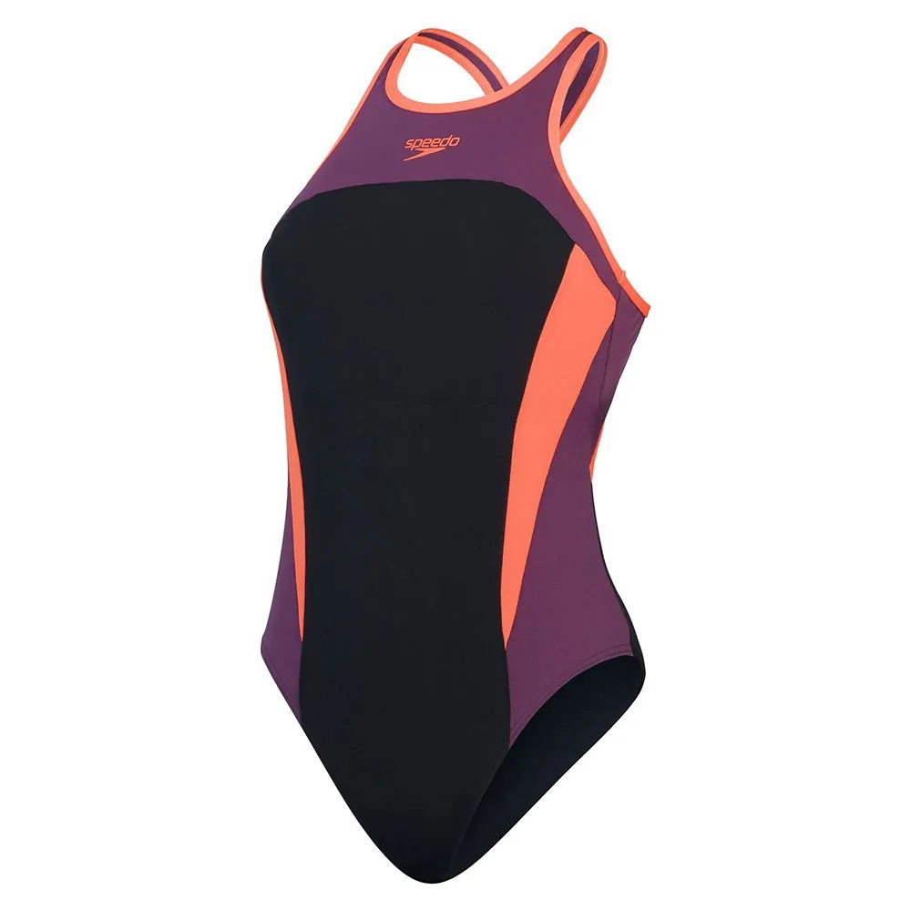 Speedo High Neck Splice Cross Back Baddräkt female Speedo High Neck Splice Cross Back Baddräkt female