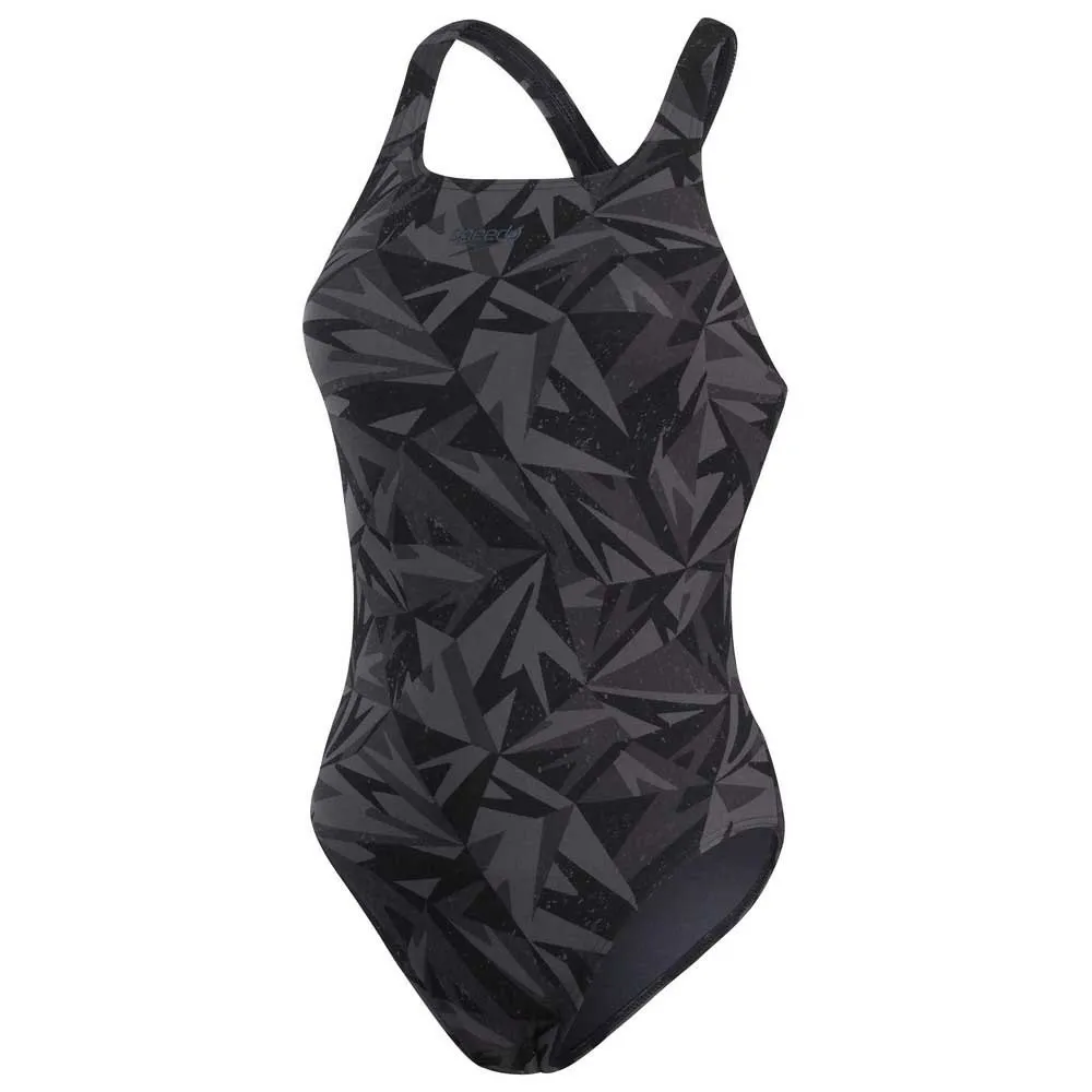 Speedo Hyperbool Allover Medalist Eco Endurance+ Baddräkt female, Black / oxid grey / usa charcoal Speedo Hyperbool Allover Medalist Eco Endurance+ Baddräkt female, Black / oxid grey / usa charcoal