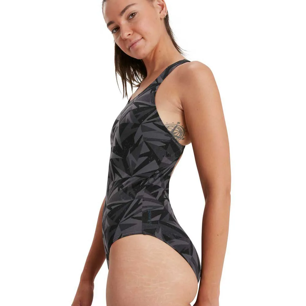 Speedo Hyperbool Allover Medalist Eco Endurance+ Baddräkt female, Black / oxid grey / usa charcoal Speedo Hyperbool Allover Medalist Eco Endurance+ Baddräkt female, Black / oxid grey / usa charcoal
