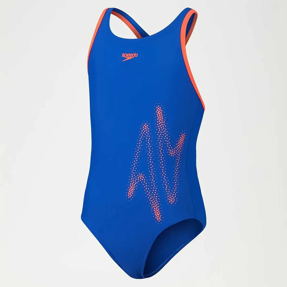 Speedo Hyperboom Placement Flyback Baddräkt female, True cobalt / volcanic orange, 5-6Y