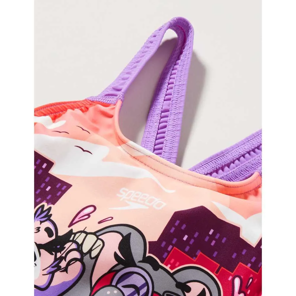 Speedo Learn To Swim Printed Crossback Baddräkt female