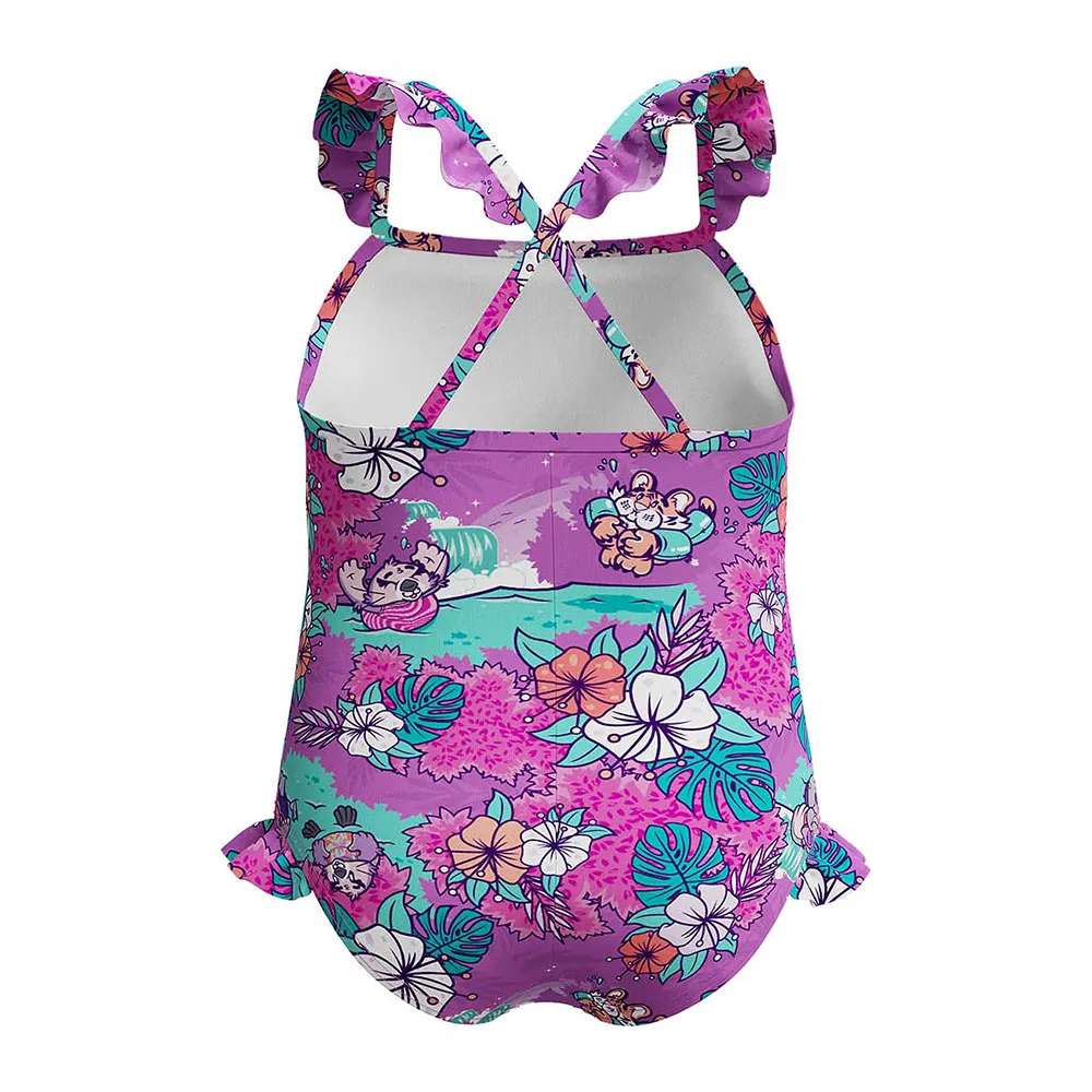Speedo Learn To Swim Printed Frill Thinstrap Baddräkt female Speedo Learn To Swim Printed Frill Thinstrap Baddräkt female