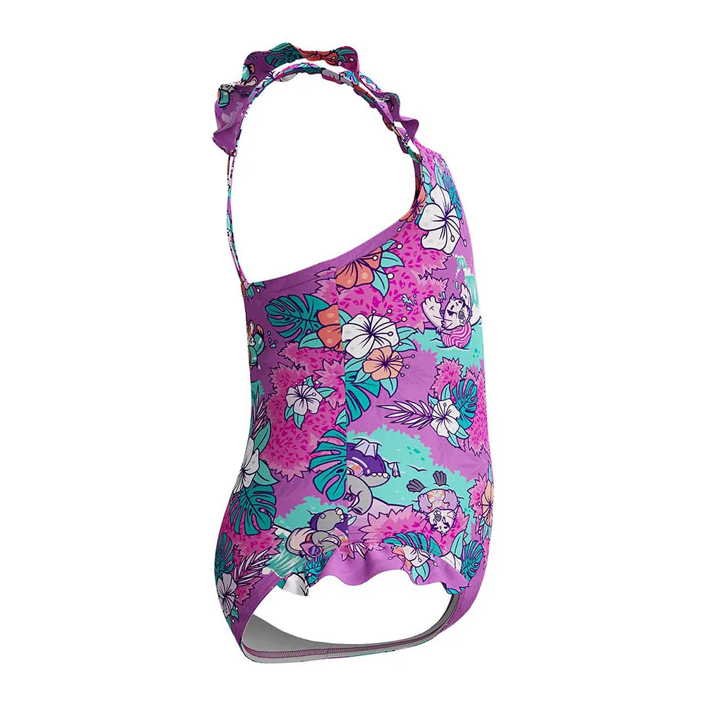 Speedo Learn To Swim Printed Frill Thinstrap Baddräkt female Speedo Learn To Swim Printed Frill Thinstrap Baddräkt female