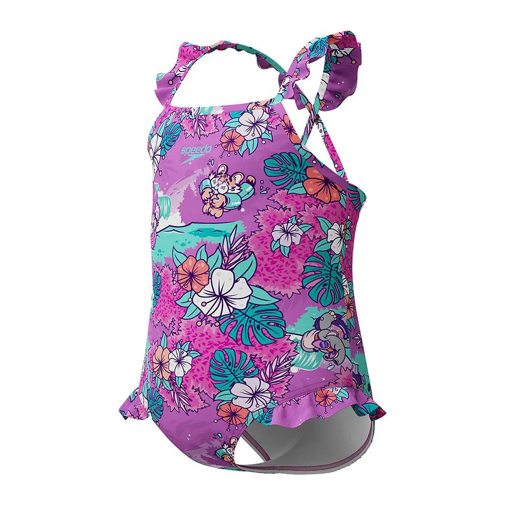 Speedo Learn To Swim Printed Frill Thinstrap Baddräkt female Speedo Learn To Swim Printed Frill Thinstrap Baddräkt female