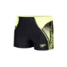 Speedo Logo Panel Badbyxor Boxer male, Black / fluo yellow