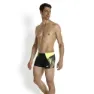 Speedo Logo Panel Badbyxor Boxer male, Black / fluo yellow