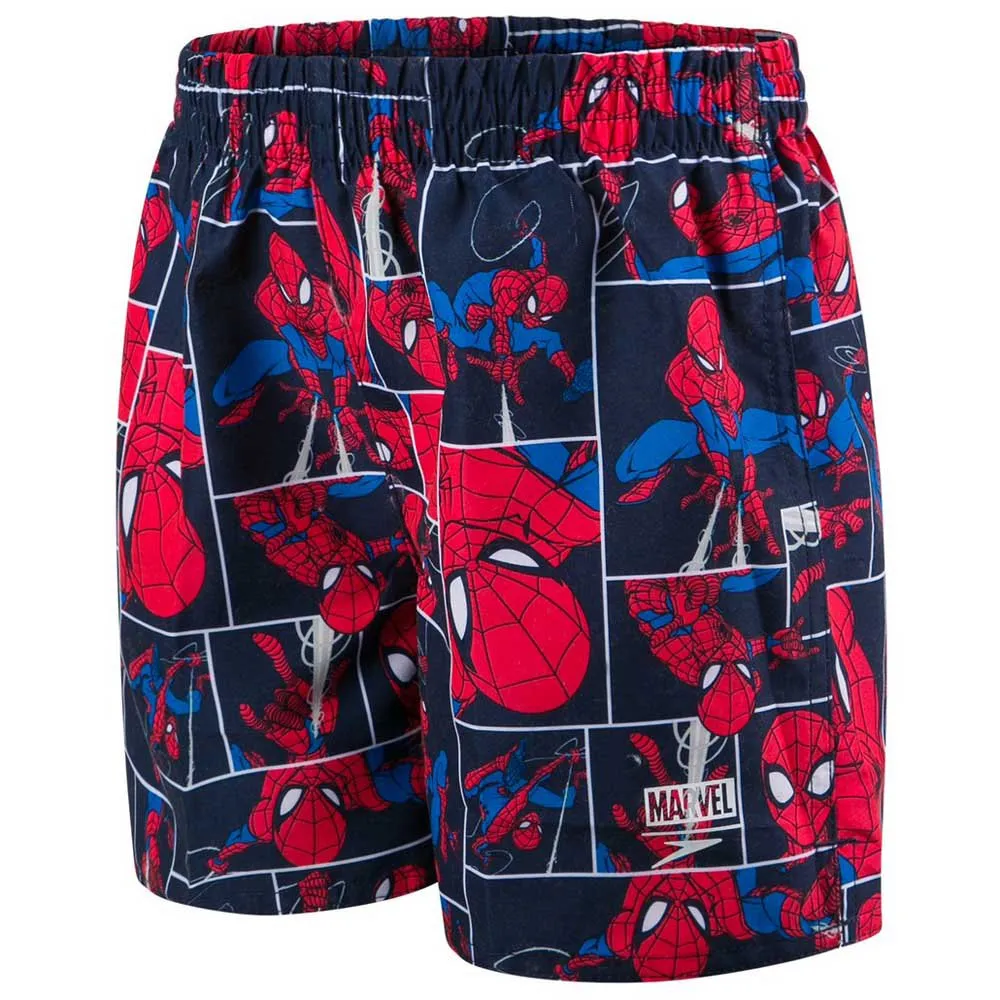 Speedo Marvel Spiderman 11´´ Simshorts male, Navy / lava red / neon blue, 12-24MON