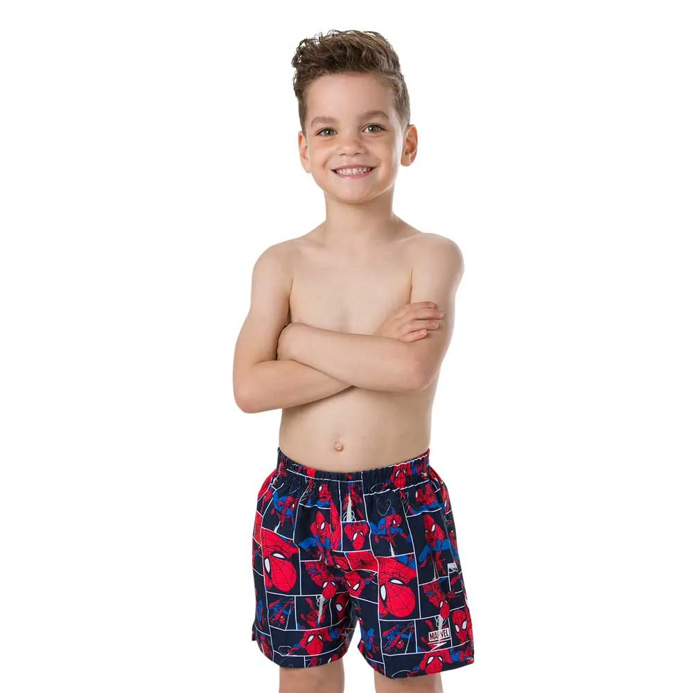 Speedo Marvel Spiderman 11´´ Simshorts male, Navy / lava red / neon blue, 12-24MON