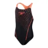 Speedo Medley Logo Medalist Eco Enduraflex Baddräkt female, Black / siren red, 5-6Y