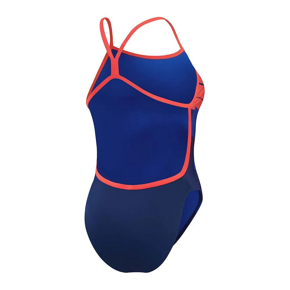 Speedo Placement Digital Vback Baddräkt female, Cerulean blue / true cobalt / watermelon / white Speedo Placement Digital Vback Baddräkt female, Cerulean blue / true cobalt / watermelon / white