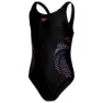 Speedo Plastisol Placement Muscleback Baddräkt female, Black / rose violet / bondi blue, 5-6Y