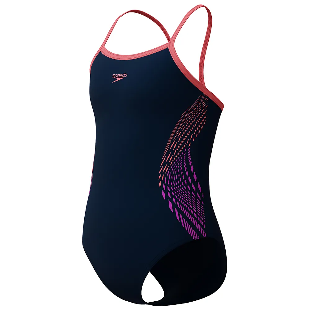 Speedo Plastisol Placement Thinstrap Muscleback Baddräkt female