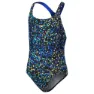 Speedo Printed Medalist Baddräkt female, Black / cobalt pop / bolt / lemon drizzle, 5-6Y