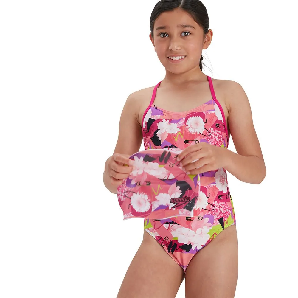 Speedo Punk Floral Lane Line Back Allover Endurance Baddräkt female