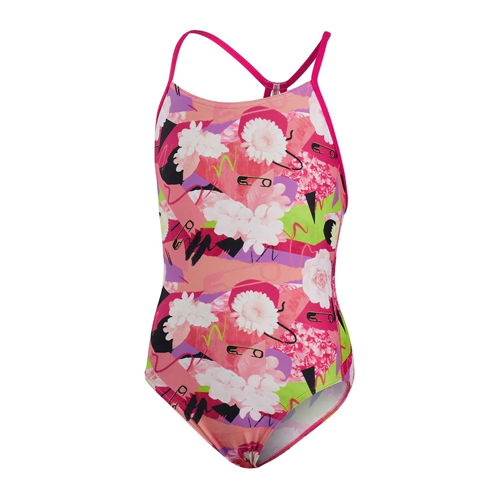Speedo Punk Floral Lane Line Back Allover Endurance Baddräkt female