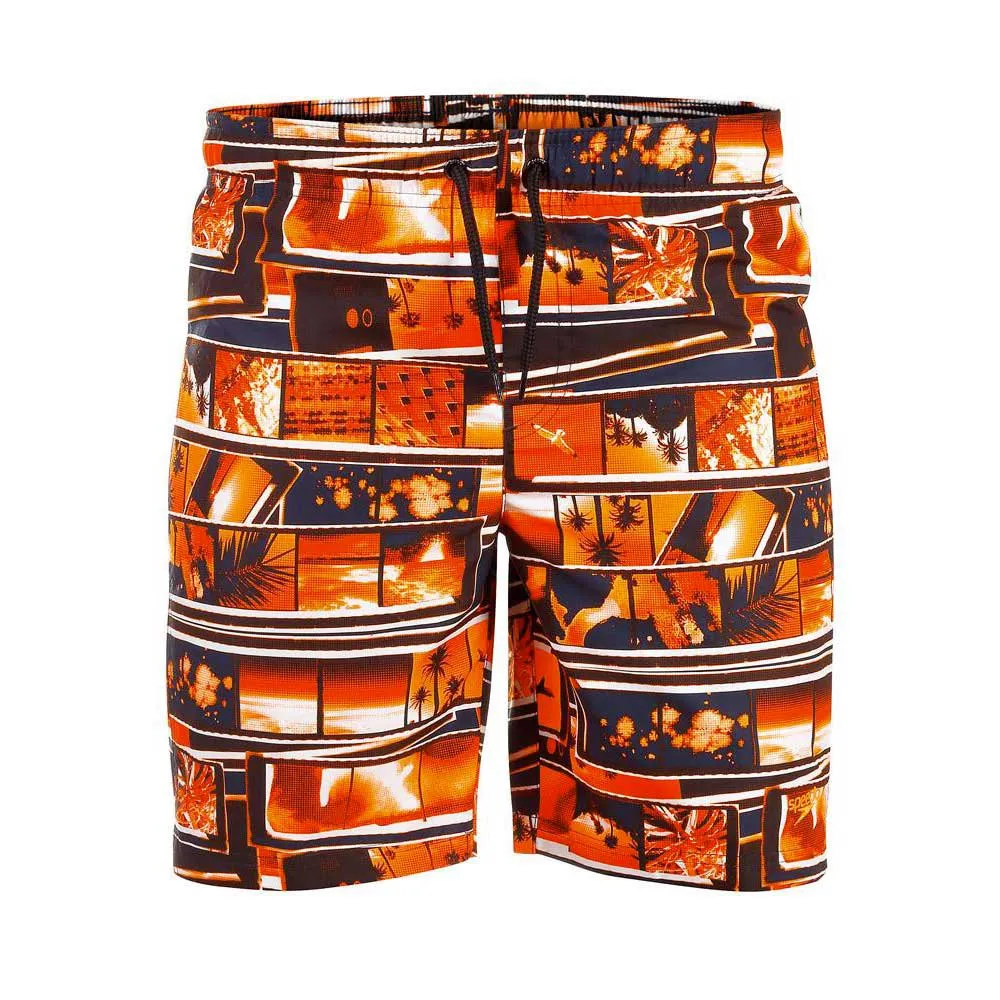 Speedo Shantytown Printed Leisure 17´´ Simshorts male, Navy / peel / fluo orange / white, 8-9Y Speedo Shantytown Printed Leisure 17´´ Simshorts male, Navy / peel / fluo orange / white, 8-9Y