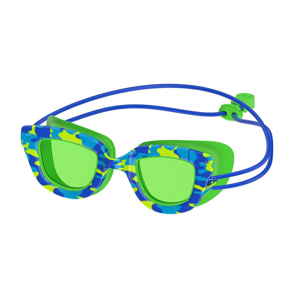 Speedo Sunny G Pop Seasiders Print Simglasögon För Barn unisex, Speedo blue camo / jello green, One Size
