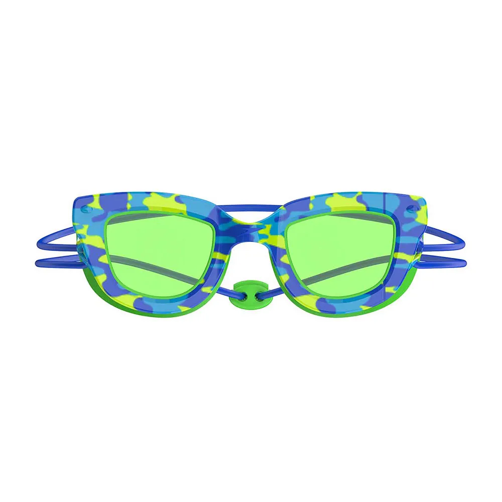 Speedo Sunny G Pop Seasiders Print Simglasögon För Barn unisex, Speedo blue camo / jello green, One Size