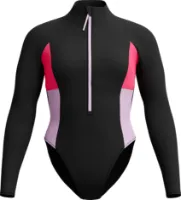 Speedo Women's Longsleeve Zip Colorblock 1 Pc Speedo Women's Longsleeve Zip Colorblock 1 Pc