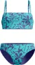 Speedo Womens Printed Adjustable Thinstrap 2 Piece, Blue, 34EU