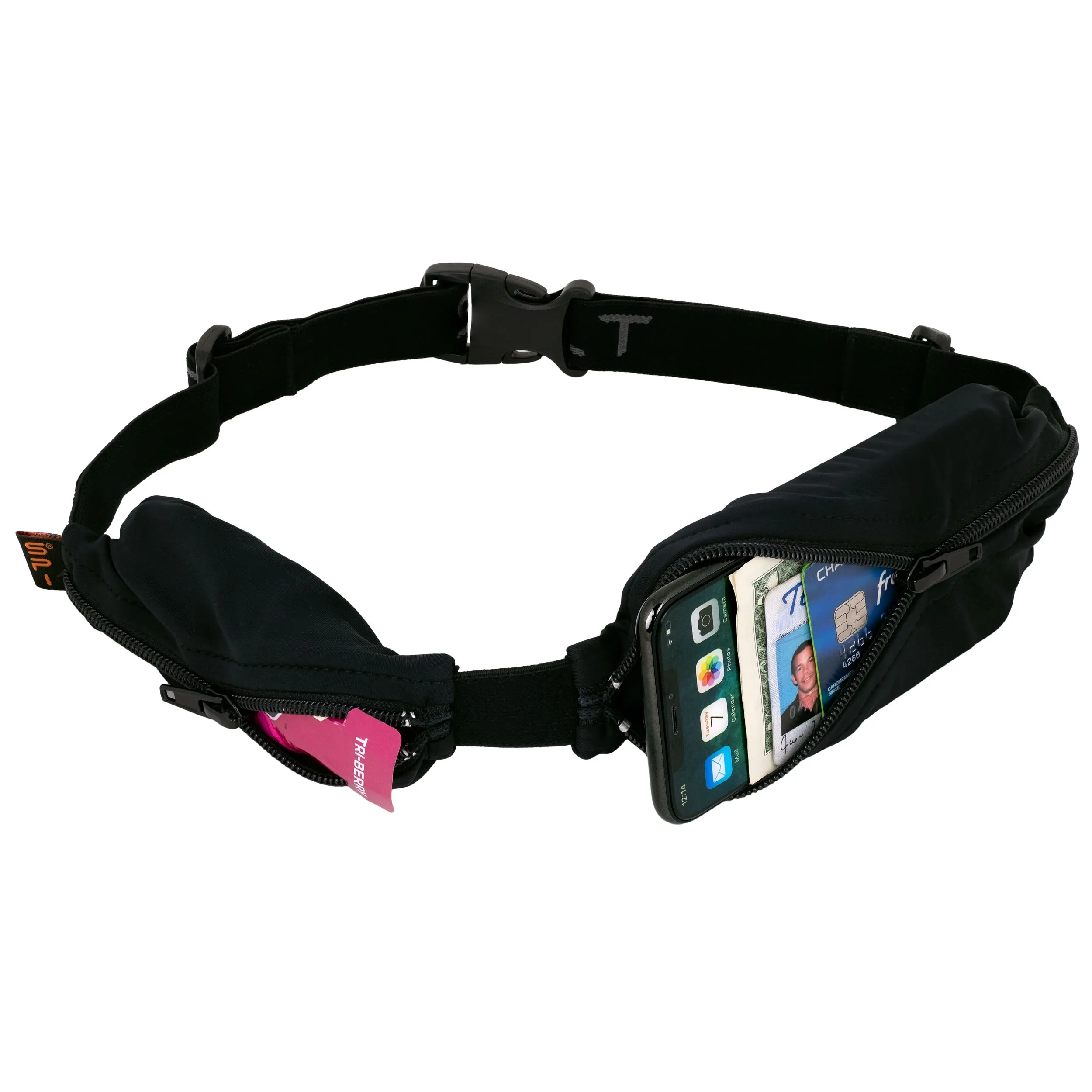 SPIbelt Dual Pocket 8.9, Black/blackzip SPIbelt Dual Pocket 8.9, Black/blackzip