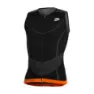 Spiuk Long Distance ärmlös Triathlontröja, Black / orange, XS/S