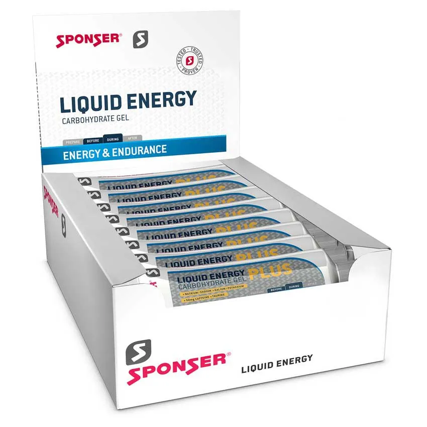 SPONSER Liquid Plus Låda Med Energigeler 70g 18 Enheter, Multicolor, One Size