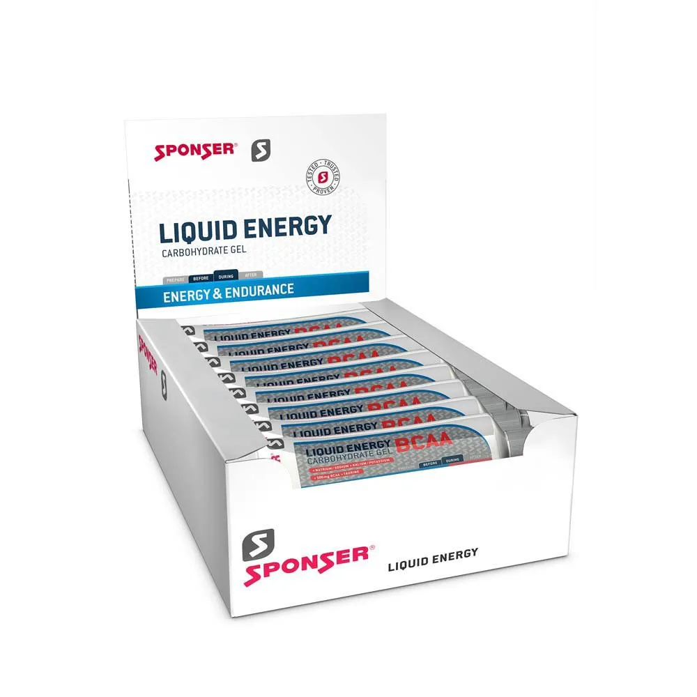 SPONSER Liquid Plus Låda Med Energigeler Cola Och Citron 70g 18 Enheter, Multicolor, One Size