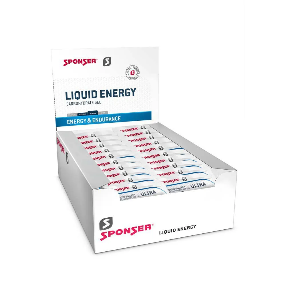 SPONSER Liquid Plus Låda Med Energigeler Cola Och Citron 70g 18 Enheter, Multicolor, One Size