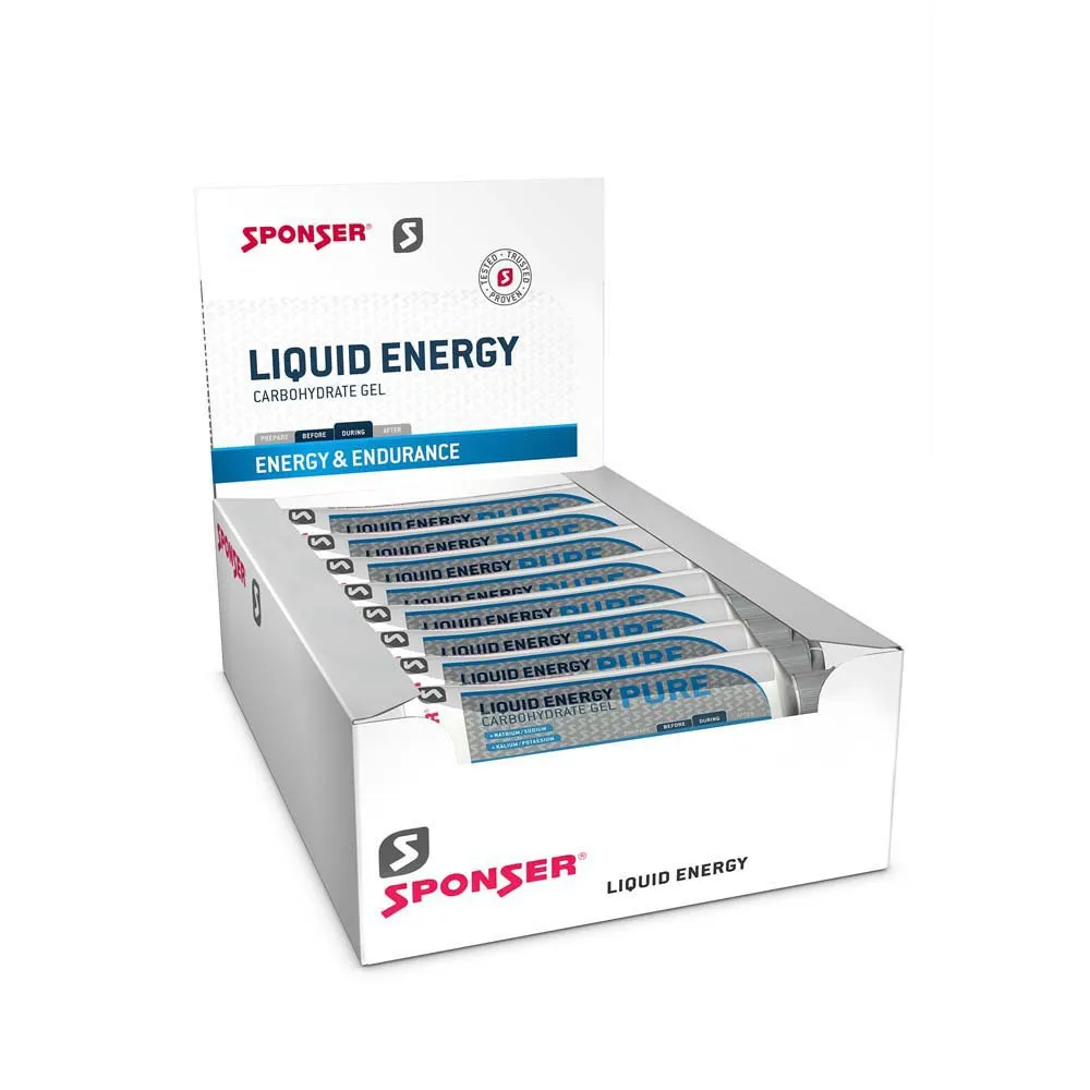 SPONSER Liquid Plus Låda Med Energigeler Cola Och Citron 70g 18 Enheter, Multicolor, One Size