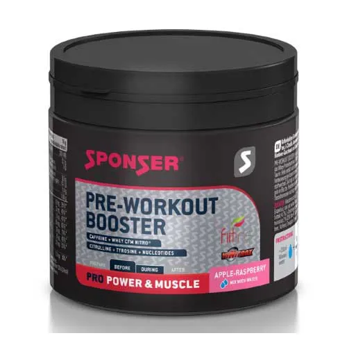 SPONSER Pre Workout Booster 256g & Dryck Hallon äpple, Multicolor, One Size