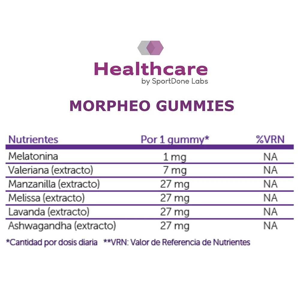 Sportdone Morpheo Hjälper Dig Att Somna Björnbärssmak 60 Gummies, One size