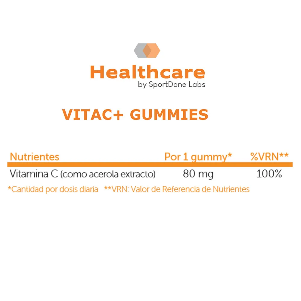 Sportdone Vitac+ Stärker Ditt Immunförsvar 60 Gummies, One size
