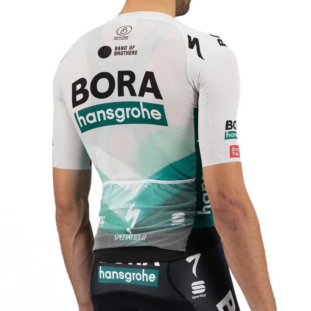 Sportful Bora-hansgrohe 2021 Bomber Korta ärmar Cykeltröja, Green gray