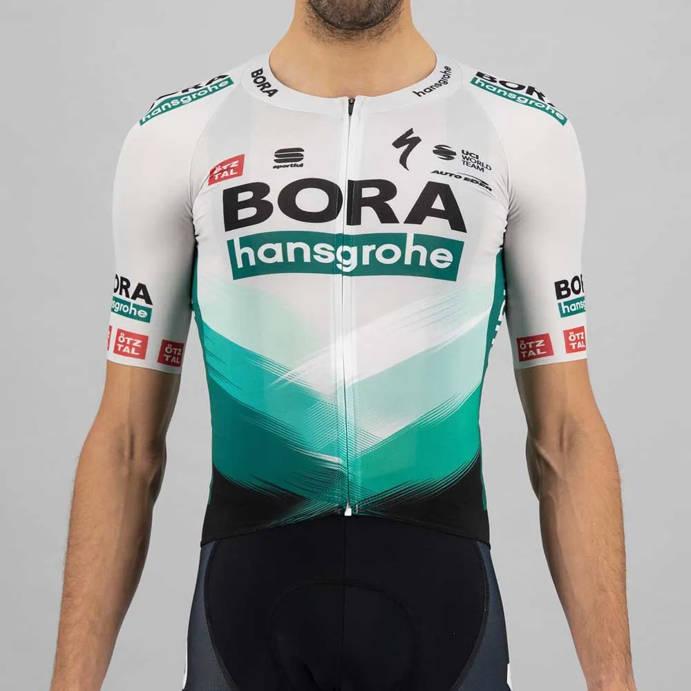 Sportful Bora-hansgrohe 2021 Bomber Korta ärmar Cykeltröja, Green gray