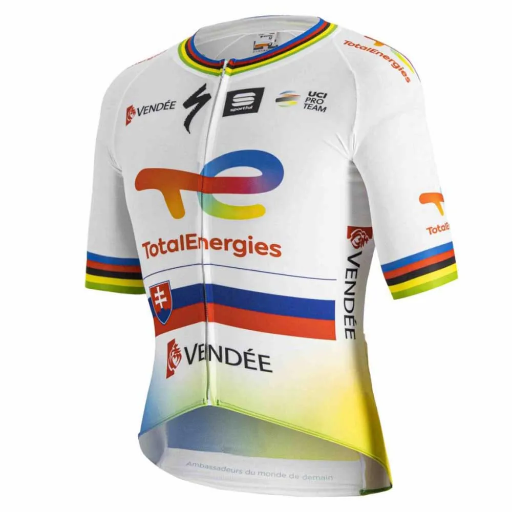 Sportful Total Energies Bomber Korta ärmar Cykeltröja, White / slovak
